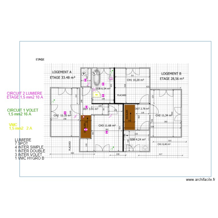 MAISON A ETAGE LUMIERE VOLET. Plan de 0 pièce et 0 m2