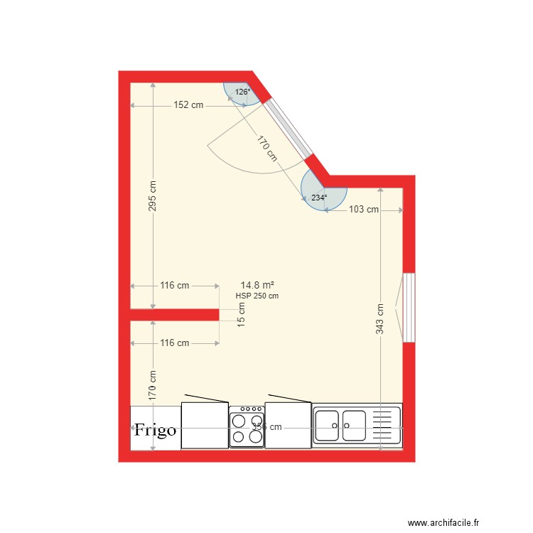 NADARAJAH avant. Plan de 1 pièce et 15 m2