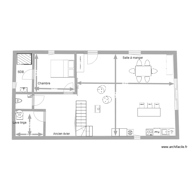 La grange 2. Plan de 