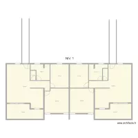 plan immeuble  / 4 lots  NIV 1