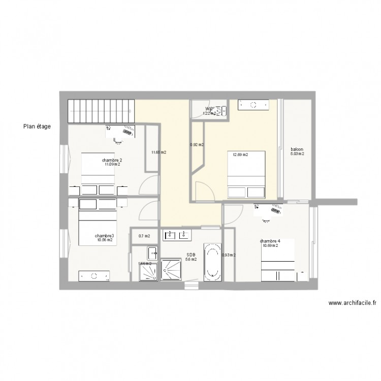 m bordeaux. Plan de 0 pièce et 0 m2