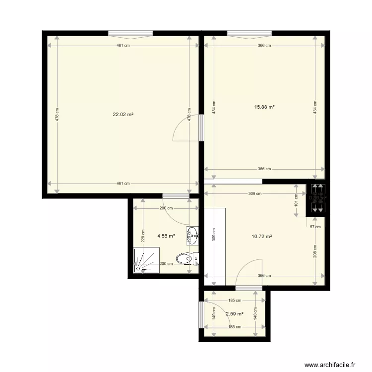Porrentruy Pierre P&eacute;quignat 46 3&egrave;me droite. Plan de 