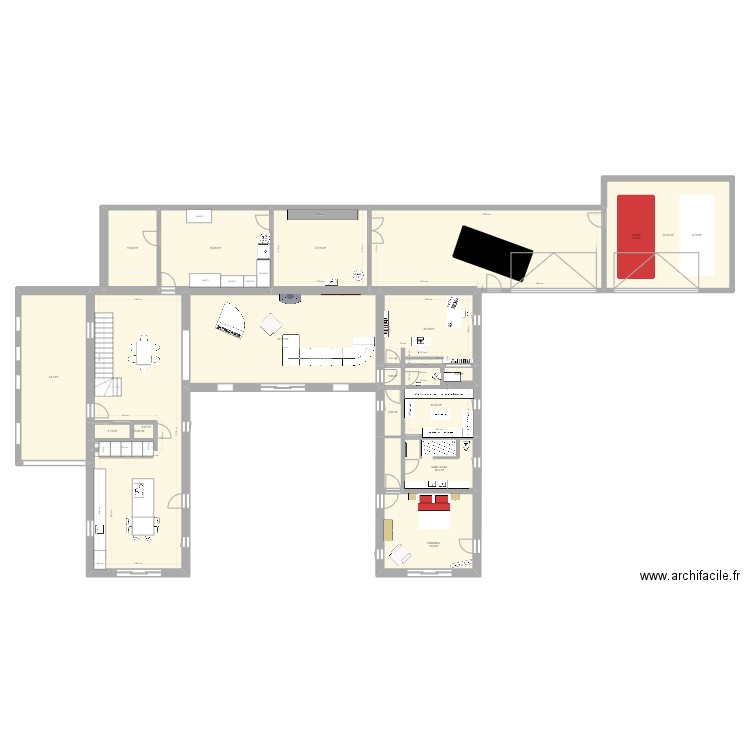 MOGADOR RDC RENOV 6. Plan de 43 pièces et 900 m2