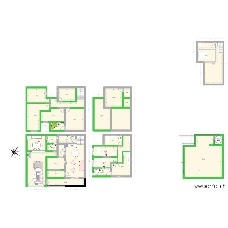 mi casa . Plan de 29 pièces et 380 m2