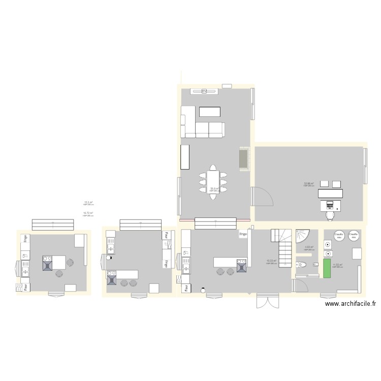 RDC. Plan de 0 pièce et 0 m2