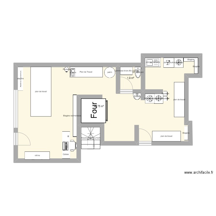 Le fournil. Plan de 0 pièce et 0 m2