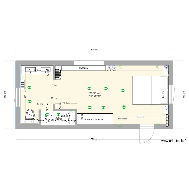 .CHAMBRE PARENTALE v2. Plan de 0 pièce et 0 m2
