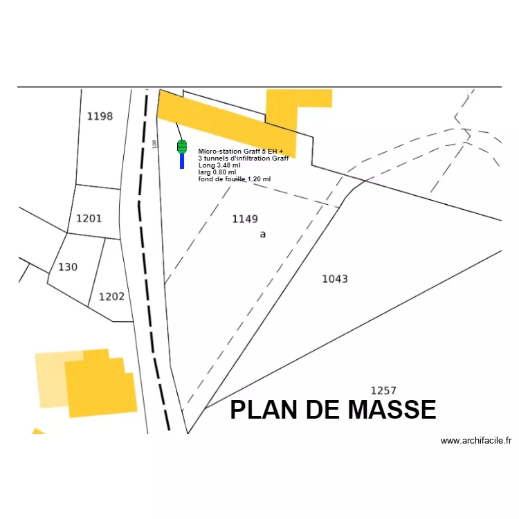 bellecourt lan&ccedil;on. Plan de 