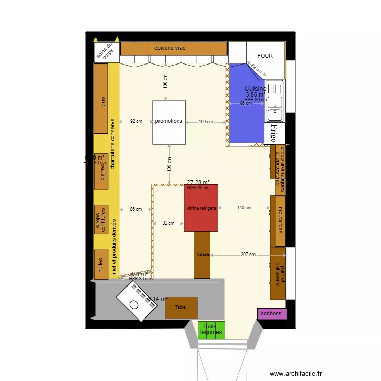 MAGASIN RENOVE. Plan de 