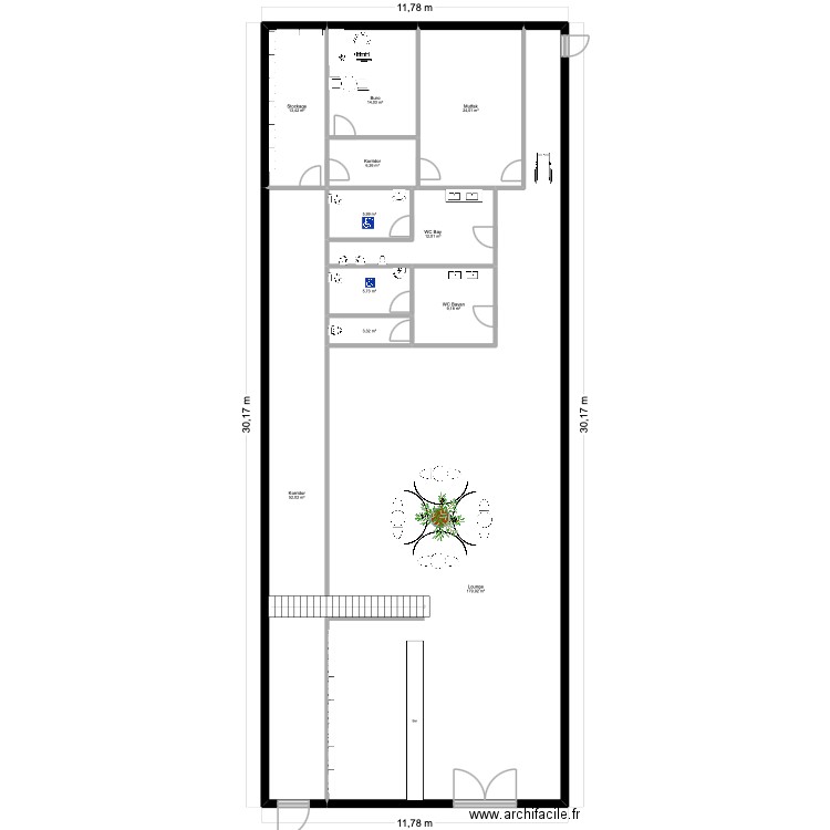 Atlas Lounge 1. Plan de 13 pièces et 659 m2
