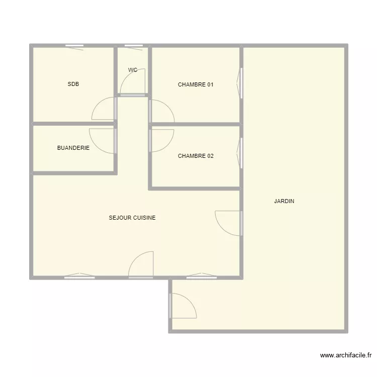 BOUILLARGUES GAUTHIER RDC. Plan de 7 et 81 m² BOUILLARGUES GAUTHIER RDC. Plan de 7 et 81 m²