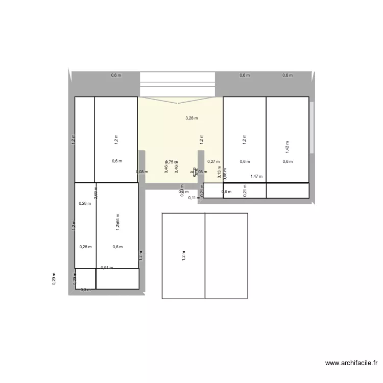 PLAN SDD option 4. Plan de 1 Pièce et 6 m² PLAN SDD option 4. Plan de 1 Pièce et 6 m²