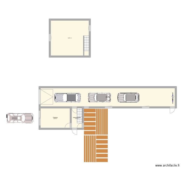 maison coutras. Plan de 4 pièces et 119 m2