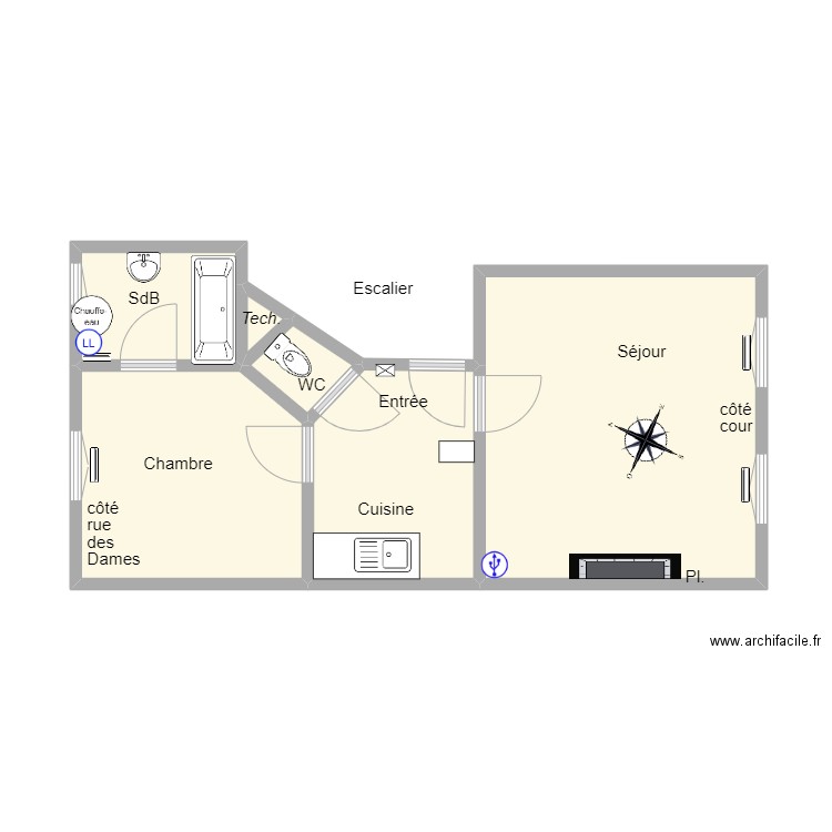 29 Dames. Plan de 0 pièce et 0 m2