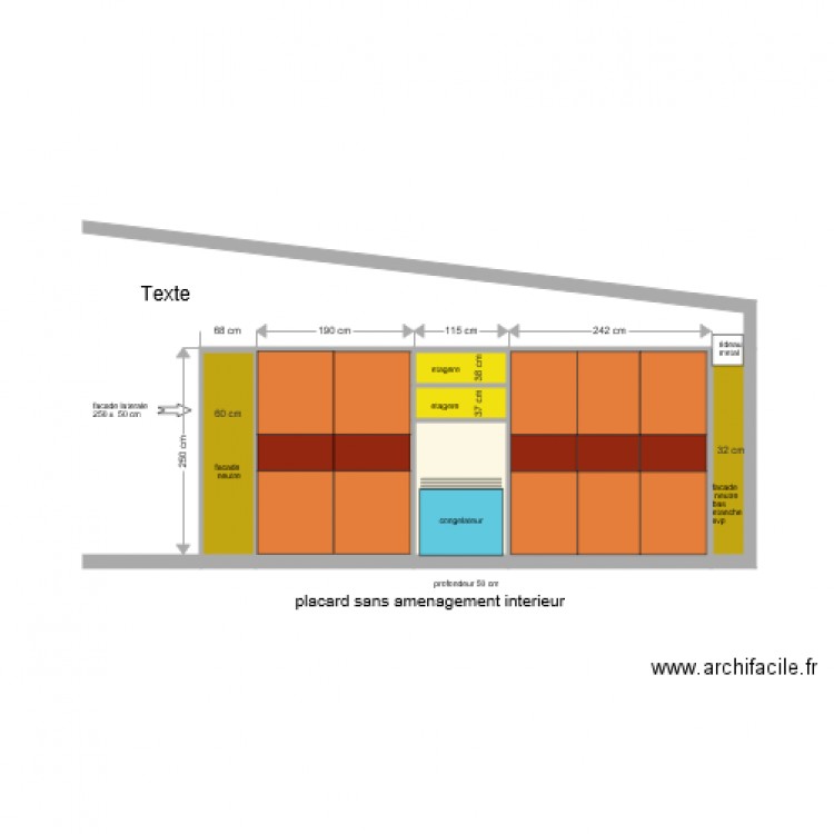 placard garage. Plan de 0 pièce et 0 m2