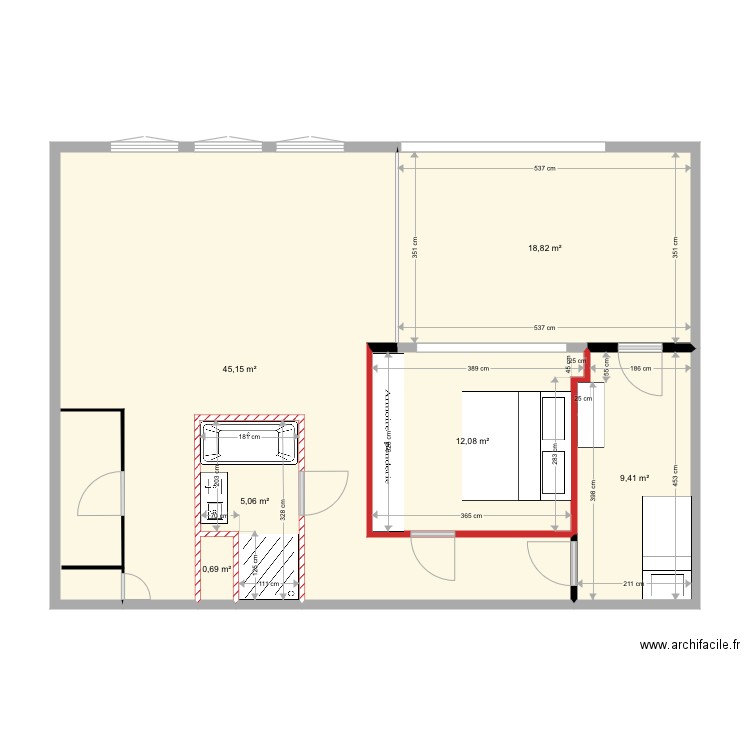 plan appart bonne mesure. Plan de 0 pièce et 0 m2