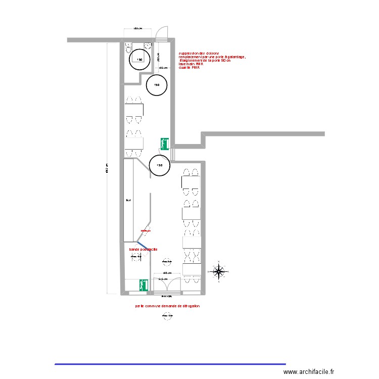 LE MONTI TRAVAUX. Plan de 2 pièces et 69 m2