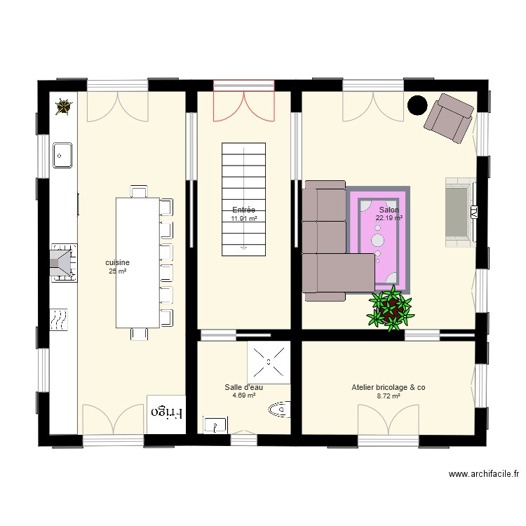 rez de chaussée. Plan de 0 pièce et 0 m2