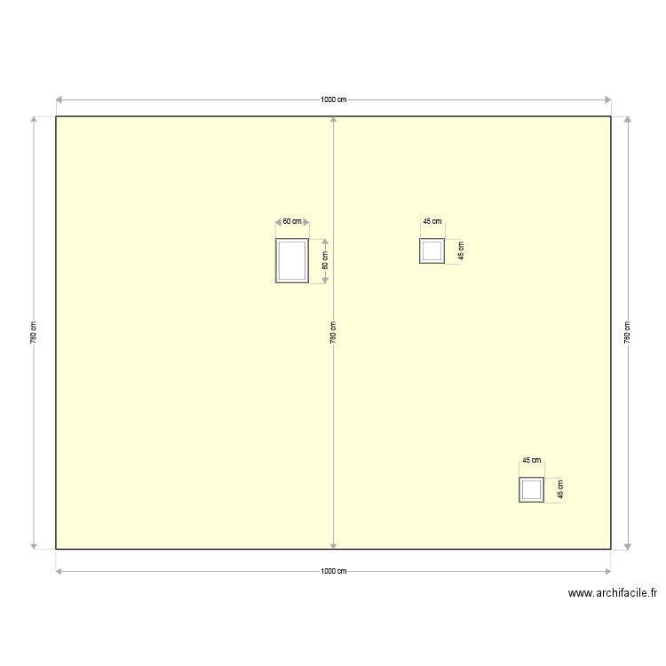 facade arrière projet ouvertures. Plan de 0 pièce et 0 m2