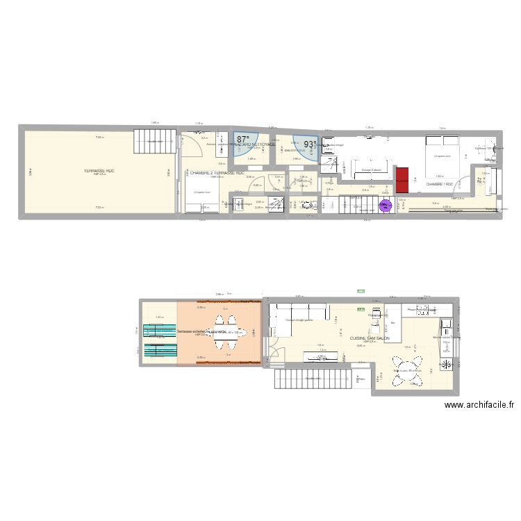 COUFFOULENS RDC RENOVE. Plan de 0 pièce et 0 m2