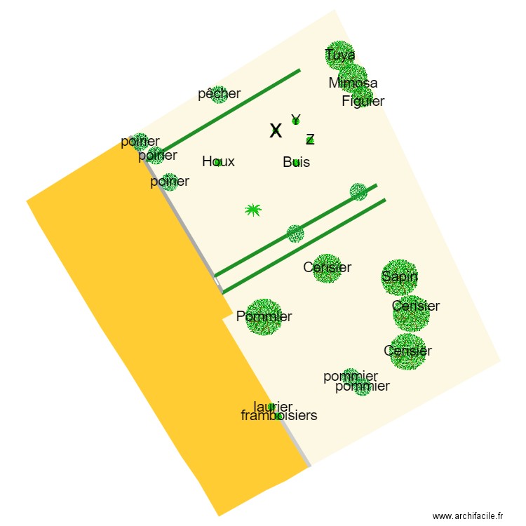 Jardin. Plan de 0 pièce et 0 m2