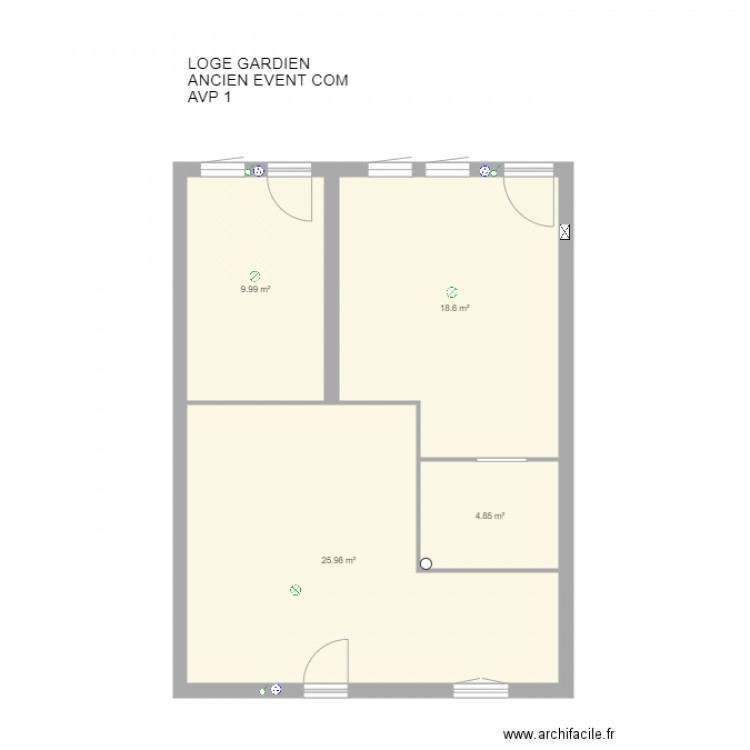 LOCAL RSD MED LOGE GARDIEN AP. Plan de 0 pièce et 0 m2