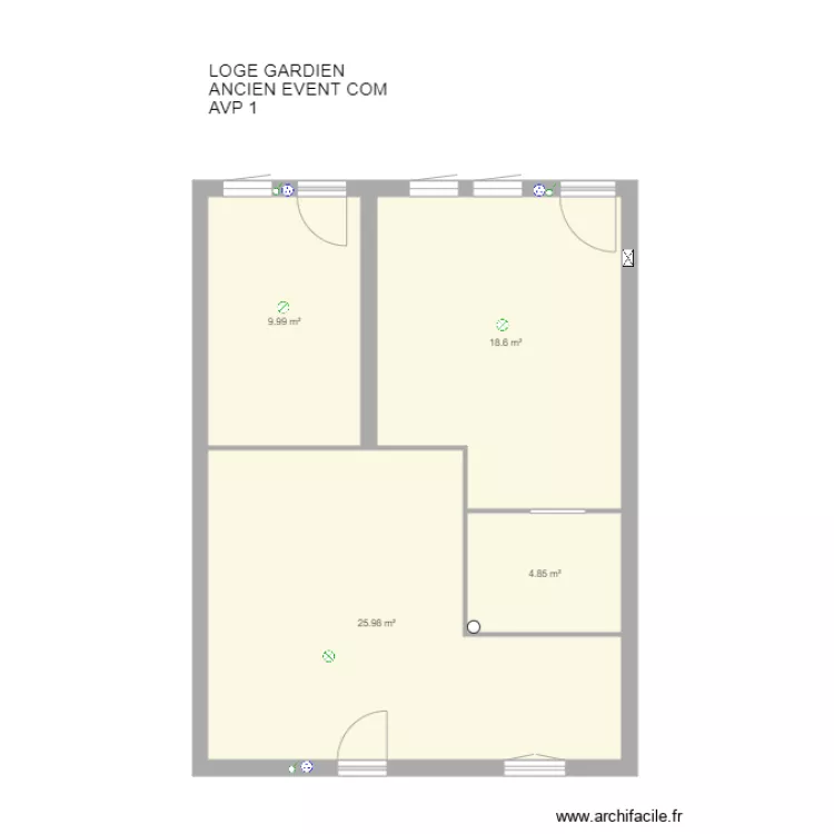 LOCAL RSD MED LOGE GARDIEN AP. Plan de 