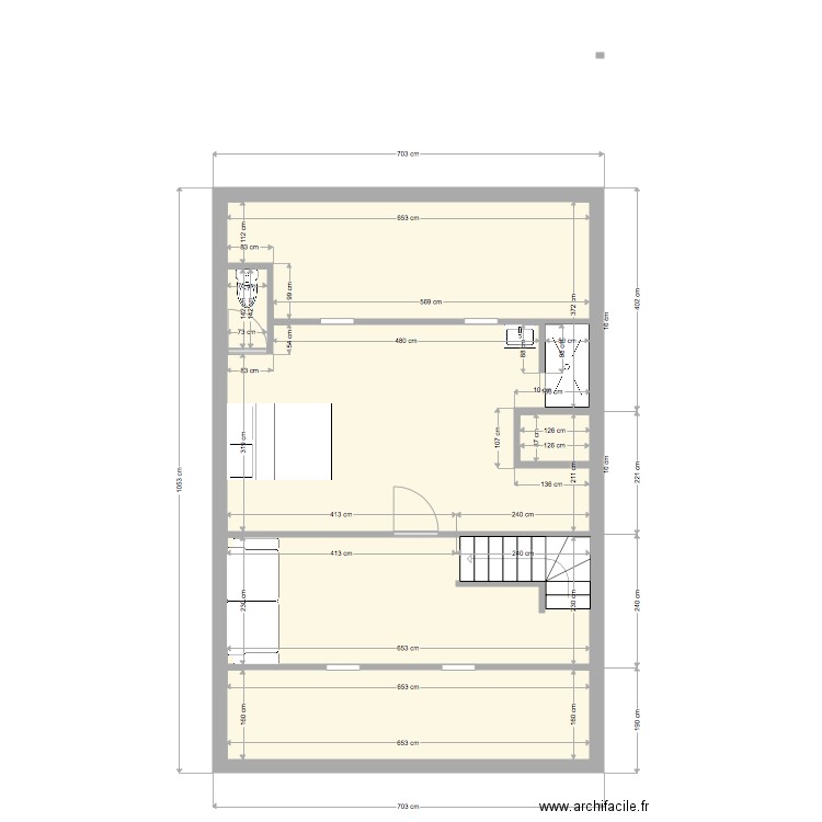 Bordeaux Etat Futur Comble. Plan de 0 pièce et 0 m2