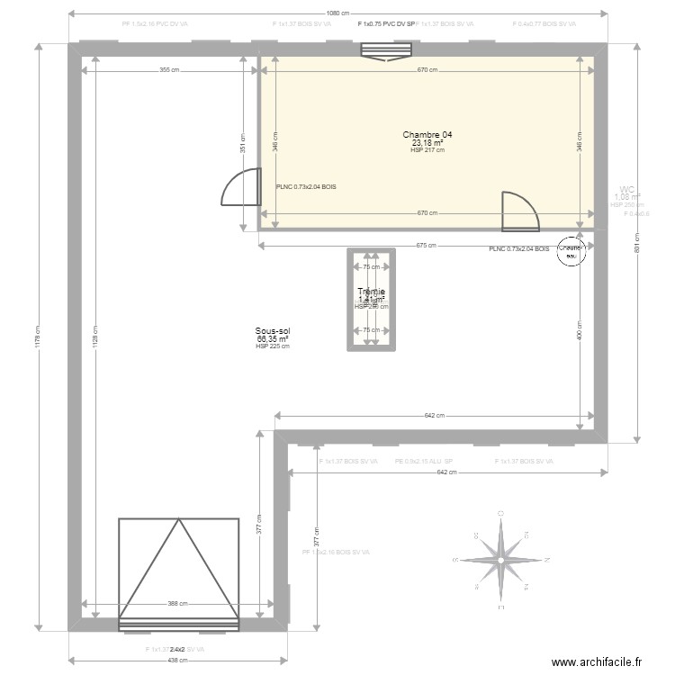 ML23005848 DELLAROSA. Plan de 14 pièces et 181 m2