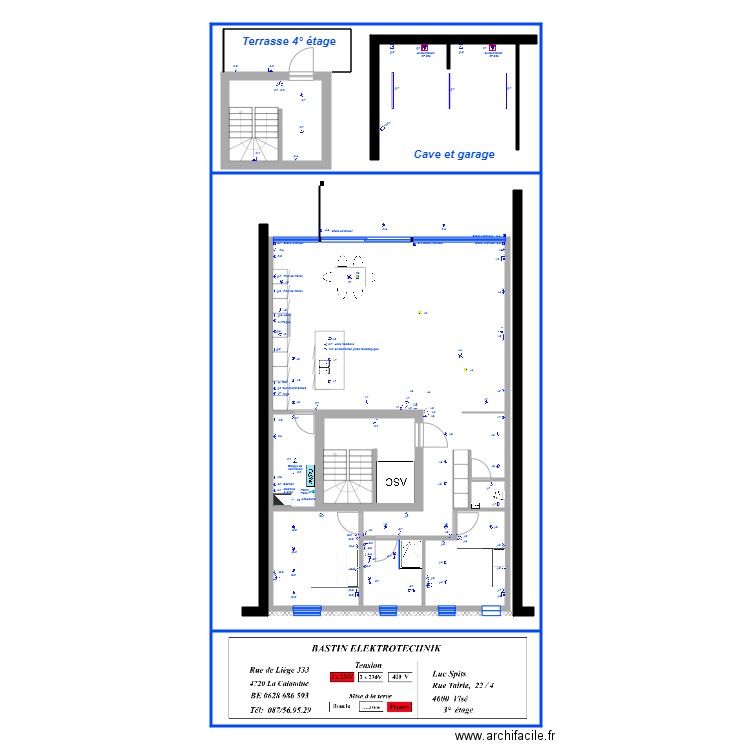 Chantier Trairie 3 étage. Plan de 0 pièce et 0 m2