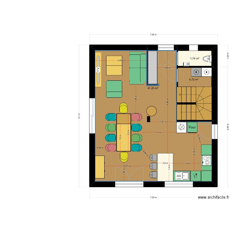 Jp Maison RDC2. Plan de 9 pièces et 101 m2