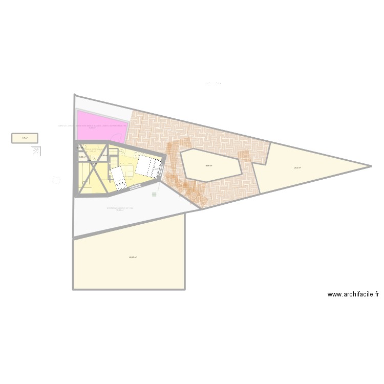 PLAN BRETI RDC ETAGE. Plan de 16 pièces et 281 m2