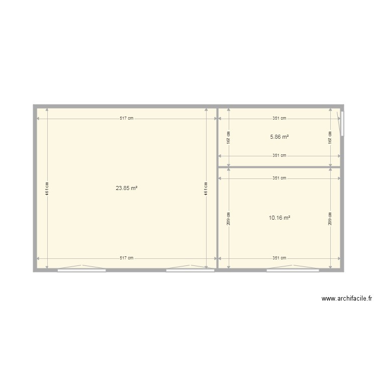 cote nu. Plan de 0 pièce et 0 m2