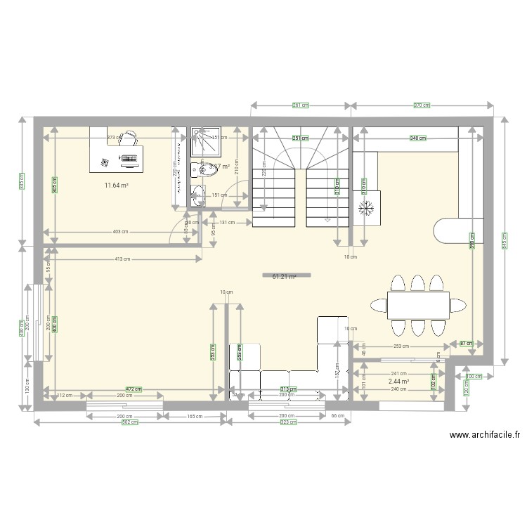 Modifie planta. Plan de 0 pièce et 0 m2