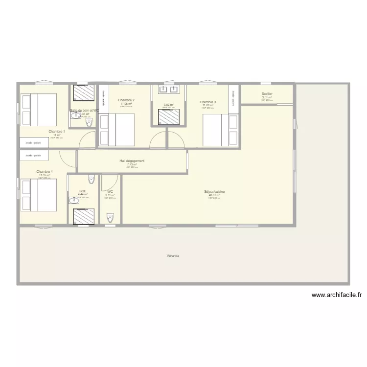 Villa Claver 2. Plan de 