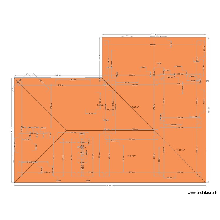 maison . Plan de 5 pièces et 104 m2