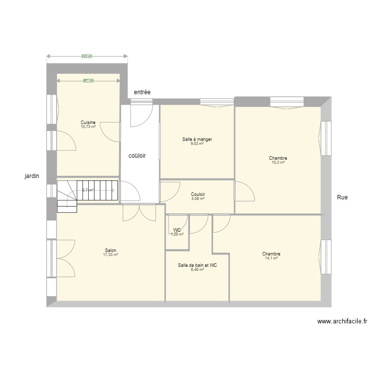 rez de chaussée sc. Plan de 0 pièce et 0 m2