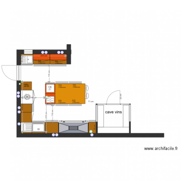 cuisine villa 1 11 11 17. Plan de 0 pièce et 0 m2