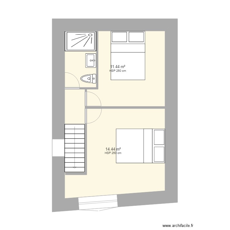 marennes2 ETAGE salle de bain. Plan de 0 pièce et 0 m2