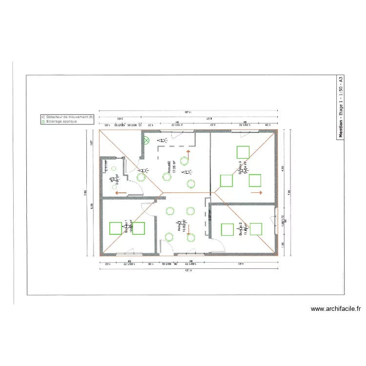 Implant ECL Bureau RDC ROGER DUMOULIN. Plan de 