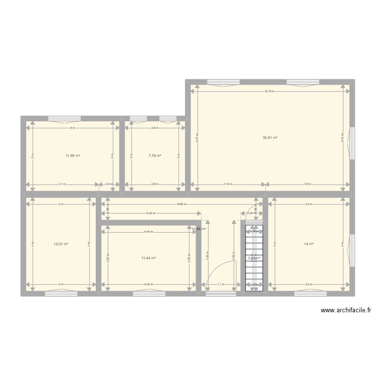 Jeanneret. Plan de 0 pièce et 0 m2