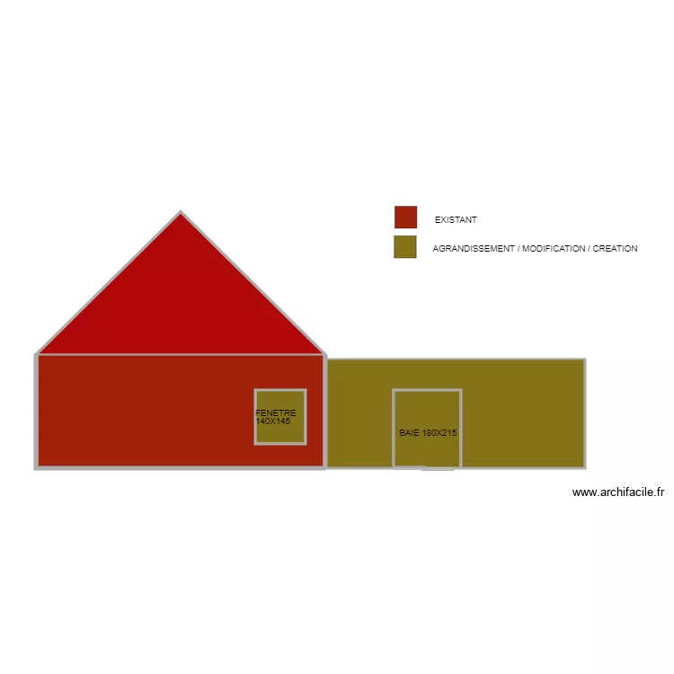 DP FACADE SUD. Plan de 