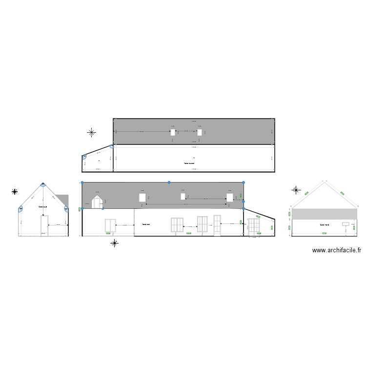 facade après transformation garage en habitation. Plan de 0 pièce et 0 m2