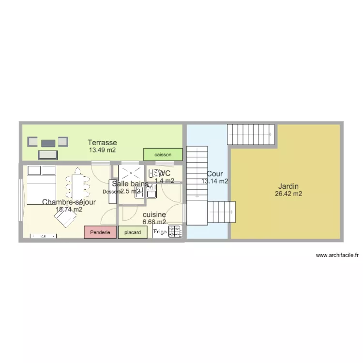 studio2bis. Plan de 