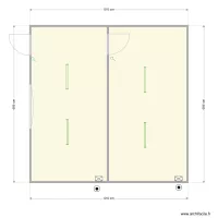 +- 600 x 600 cm avec passage de porte