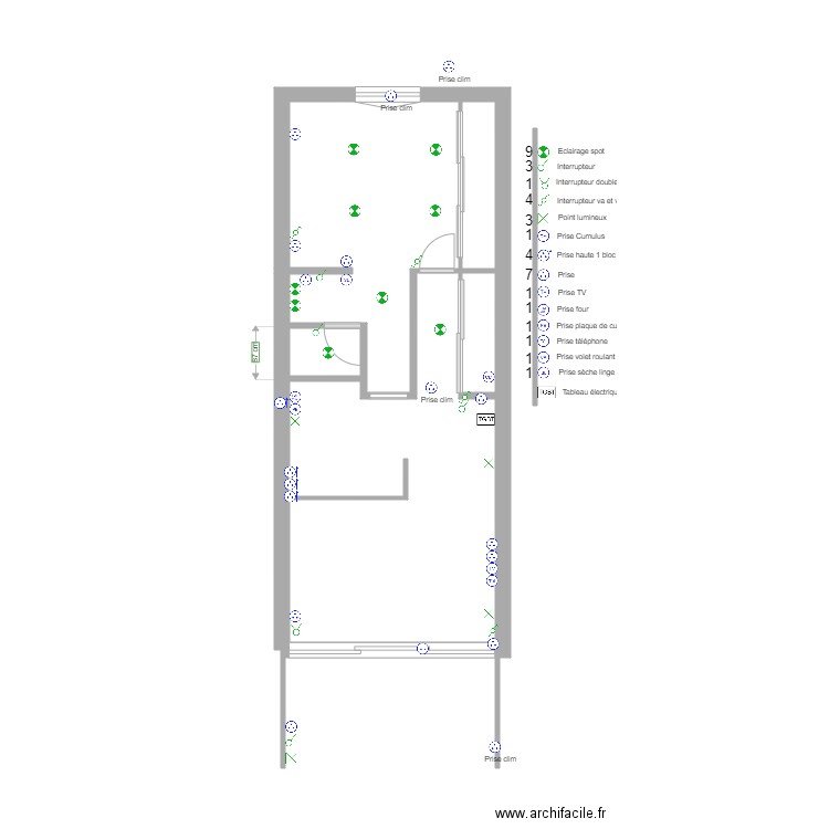 appart cap eclec. Plan de 0 pièce et 0 m2