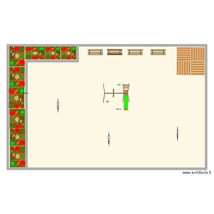 terrasse. Plan de 0 pièce et 0 m2
