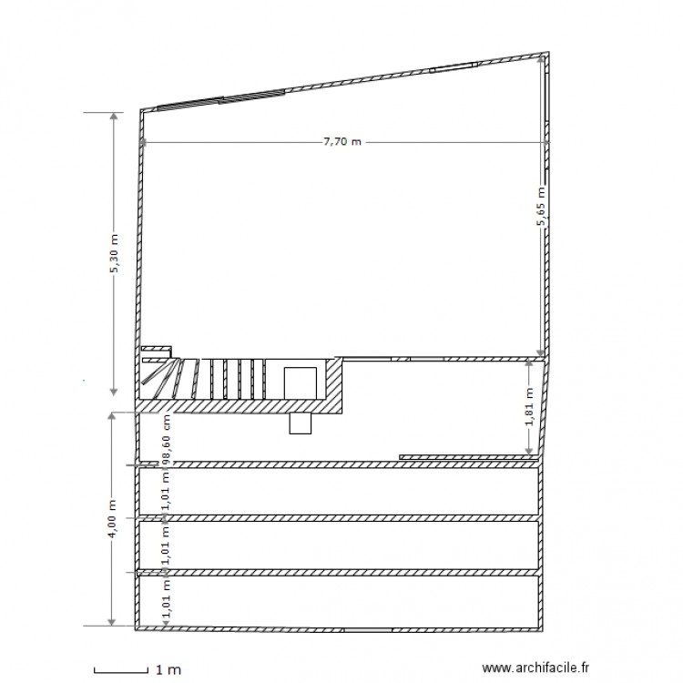 poutraison. Plan de 0 pièce et 0 m2