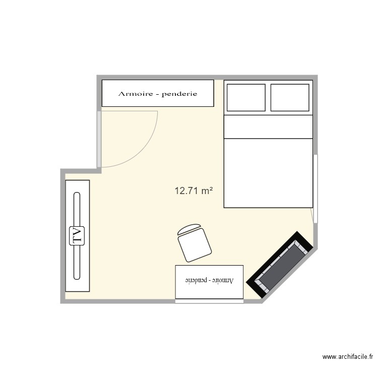 Chambre Dam 2. Plan de 0 pièce et 0 m2