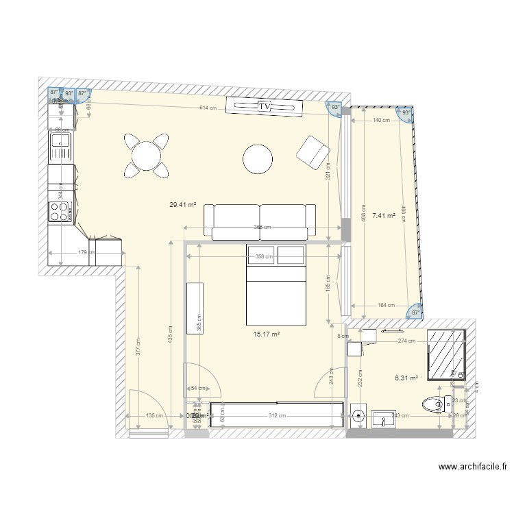 Appart Céline 1. Plan de 0 pièce et 0 m2
